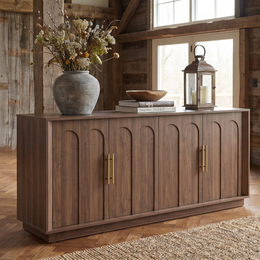 Valerius Fluted Walnut Sideboard