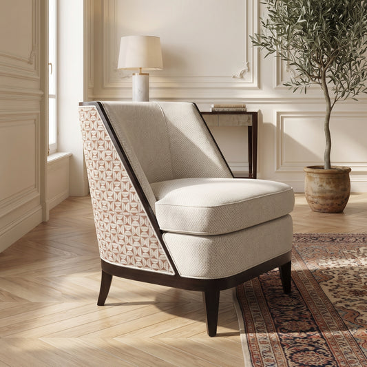 The Beaumont Armchair in Axel Sandstone