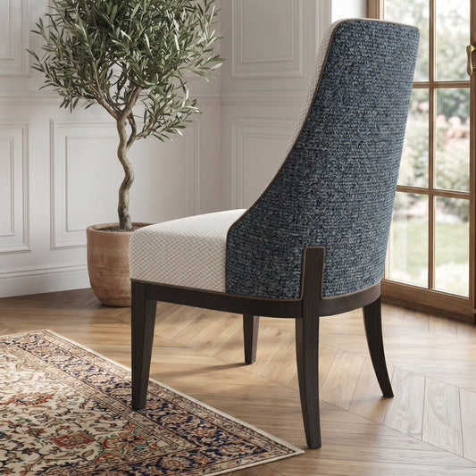 Vivienne Two Tone Dining Chair in Sapphire Blue