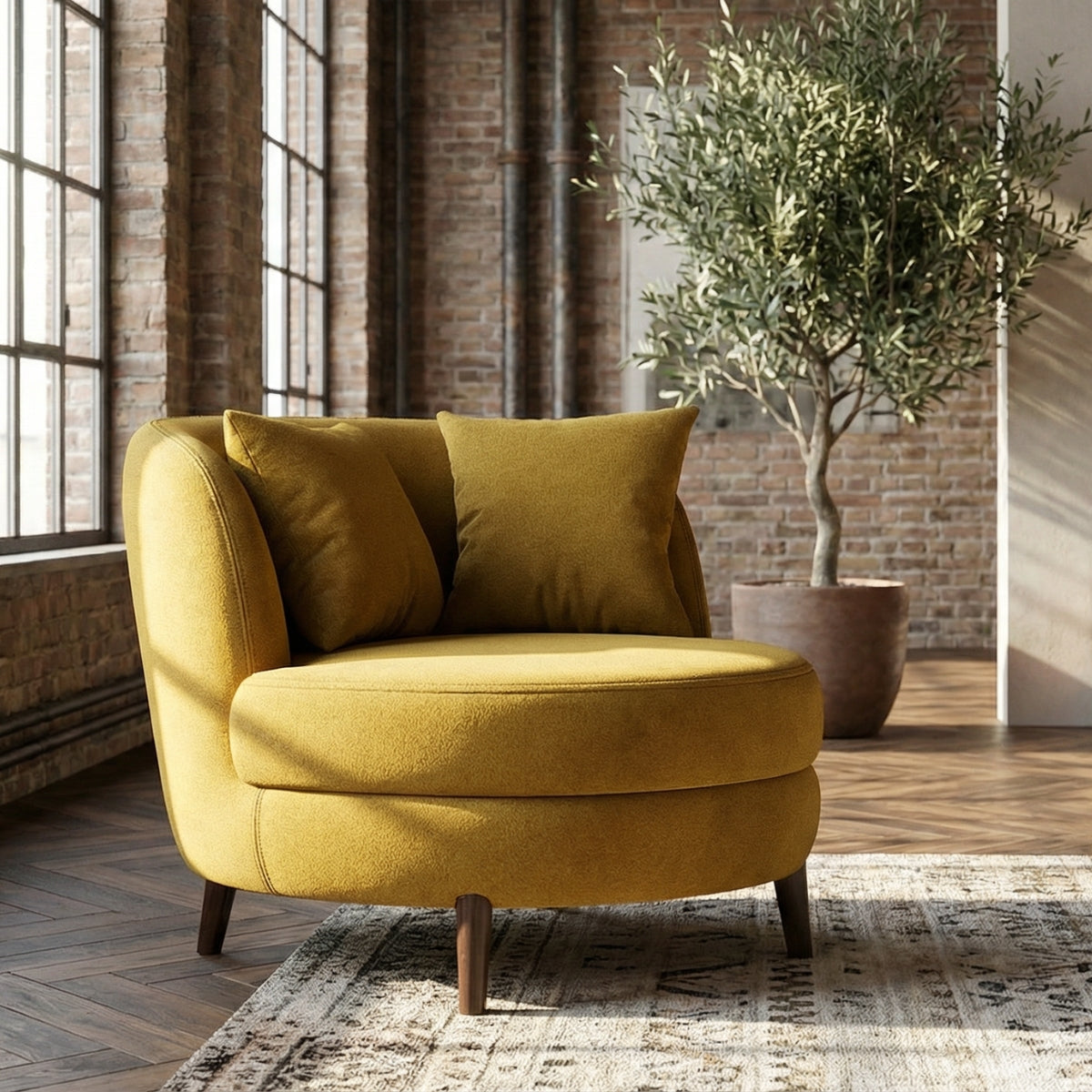 Marlène Armchair in Golden Age Amber