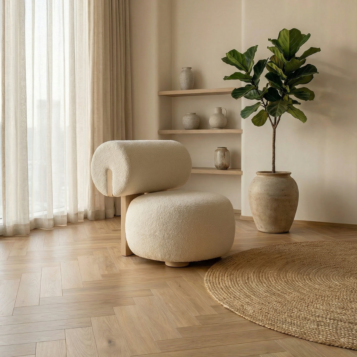 The Nara Armchair – Japandi Simplicity and Comfort