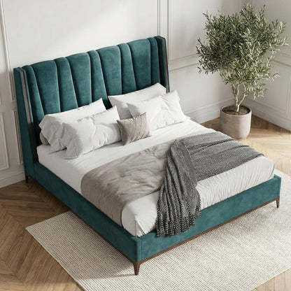 Beaumont Bed in Everglade Velvet