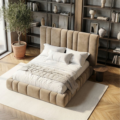 Palatino Modern Bed in Tuscan Sand