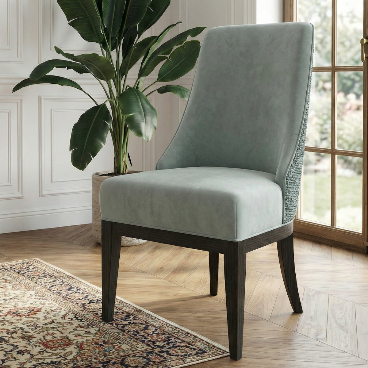 Vivienne Two Tone Dining Chair in Veridian Mist