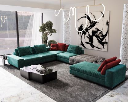 Kensington Soft Velvet Modular Sofa