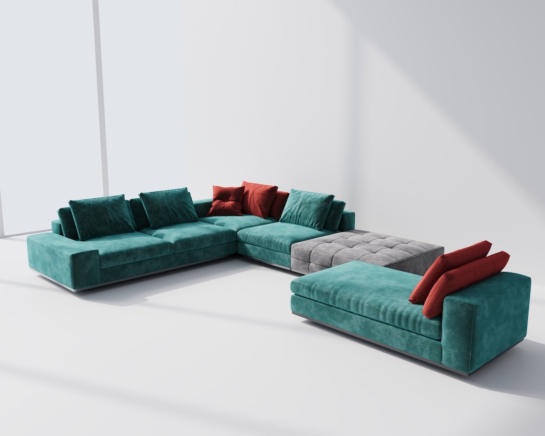 Kensington Soft Velvet Modular Sofa